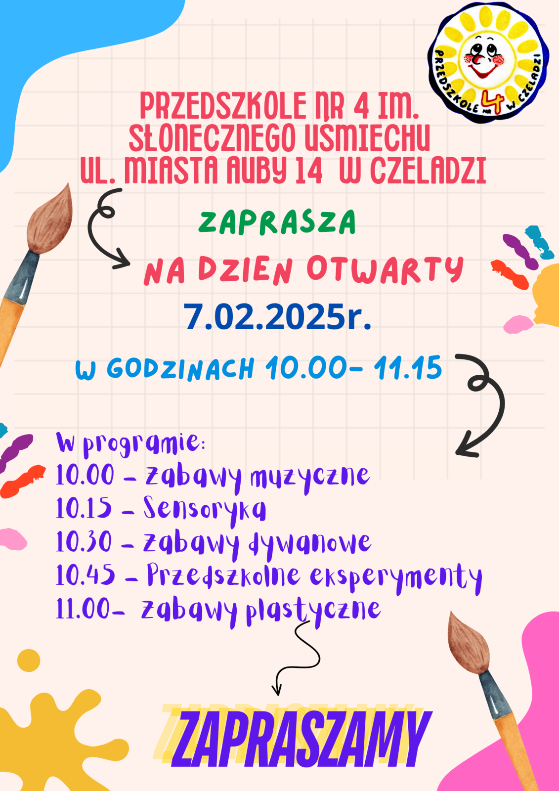 Plakat z informacją o Dniu Otwartym